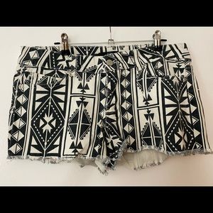 Geo print shorts